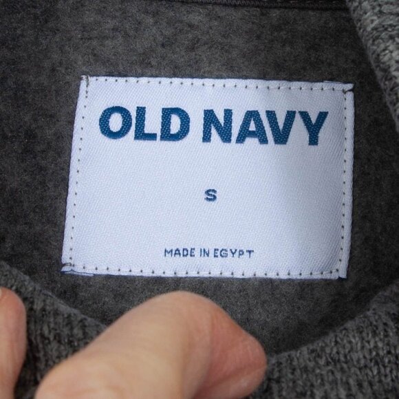 Old Navy Mens 1/4 Zip Fleece Pullover Sweater Size Small Gray Casual NWT - Picture 3 of 6